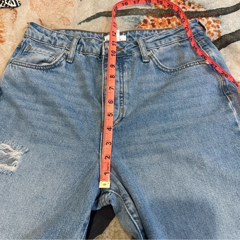 Forever 21 Premium high waisted distressed straight leg boyfriend jeans - Picture 10 of 14